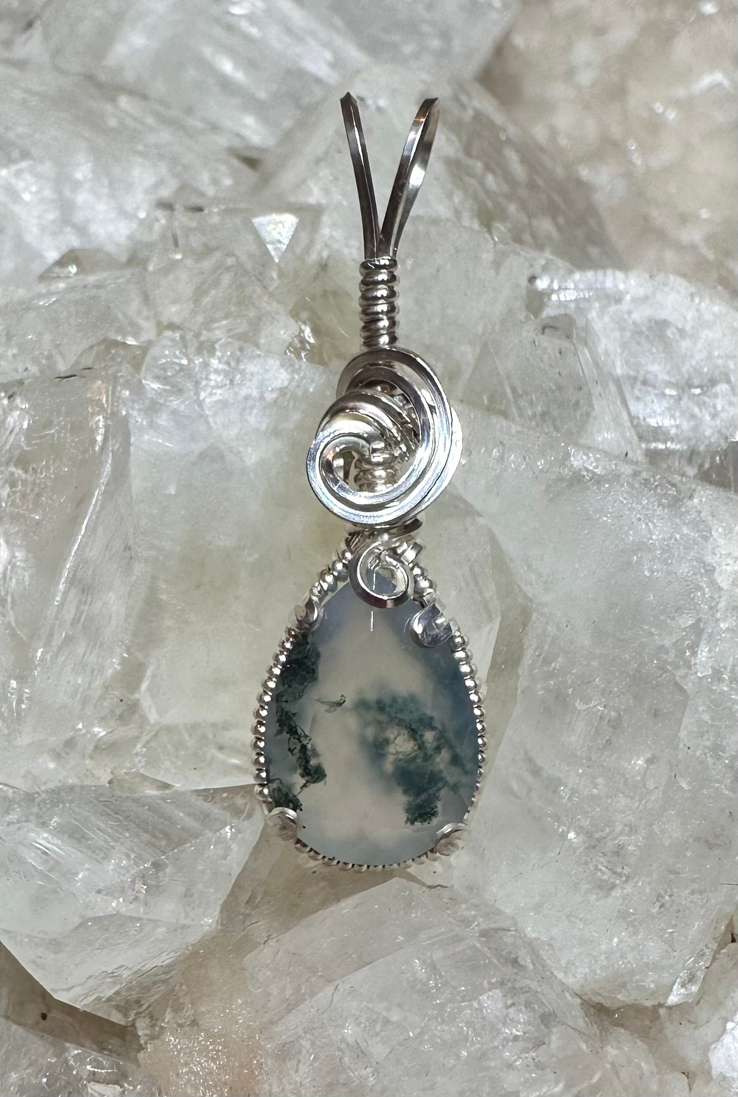 Moss Agate in Sterling Silver