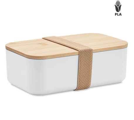 Brotdose mit Gummi, weiß