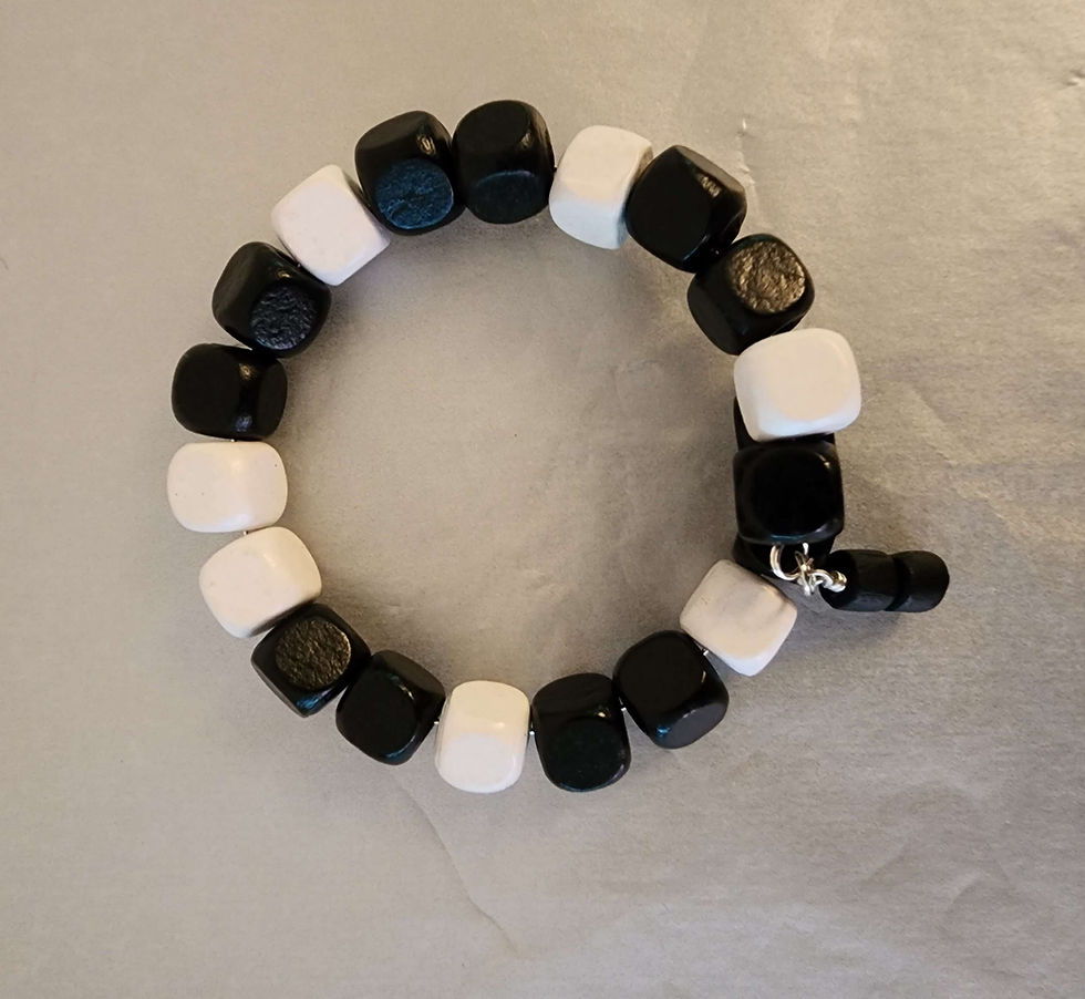 Thumbnail: Wood Bead Spiral Wrap braclets.