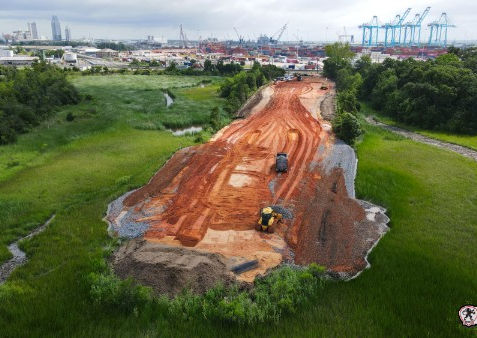 Construction Project Progression Drone Photo