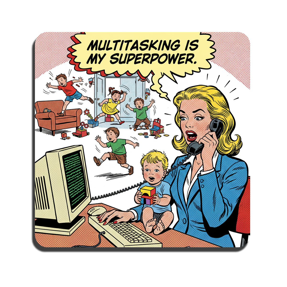 Multitasking is my superpower says a mom working from home