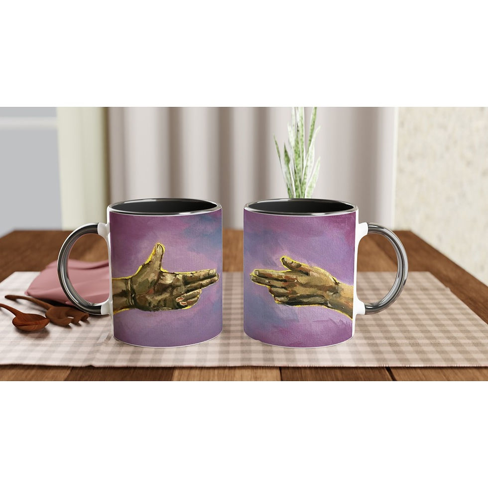 Thumbnail: Blame Game - White 11oz Ceramic Mug with Color Inside
