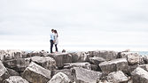 Lovers on a Rocky Beach