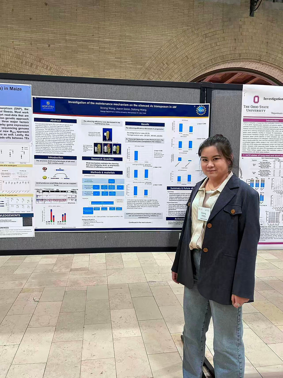 Sicong and Dr. Wang presented research at Maize Genetics Conference at St Louis in March 2024.
