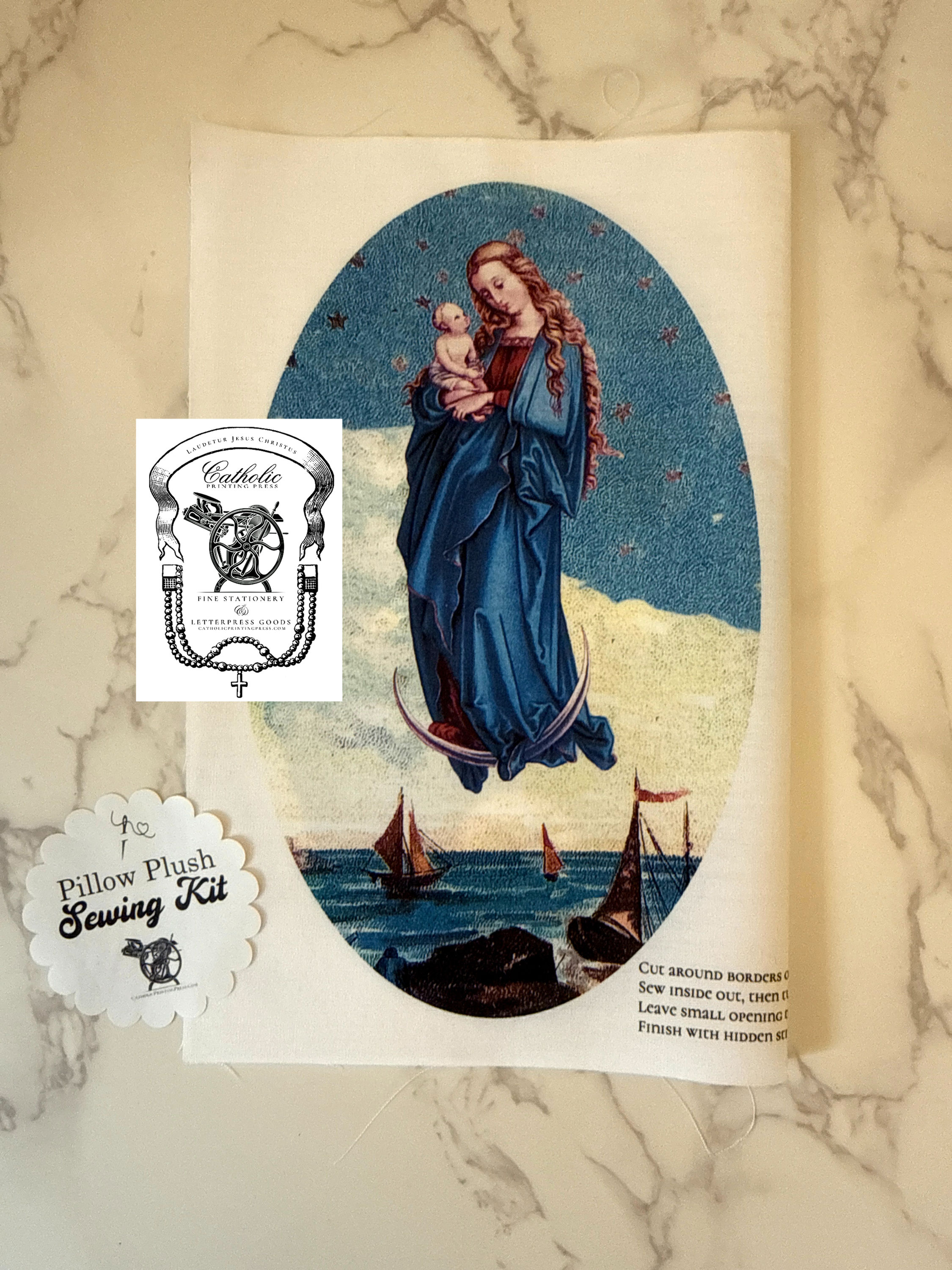 Stella Maris Star of The Sea Catholic Craft Pillow Plush Sewing Kit