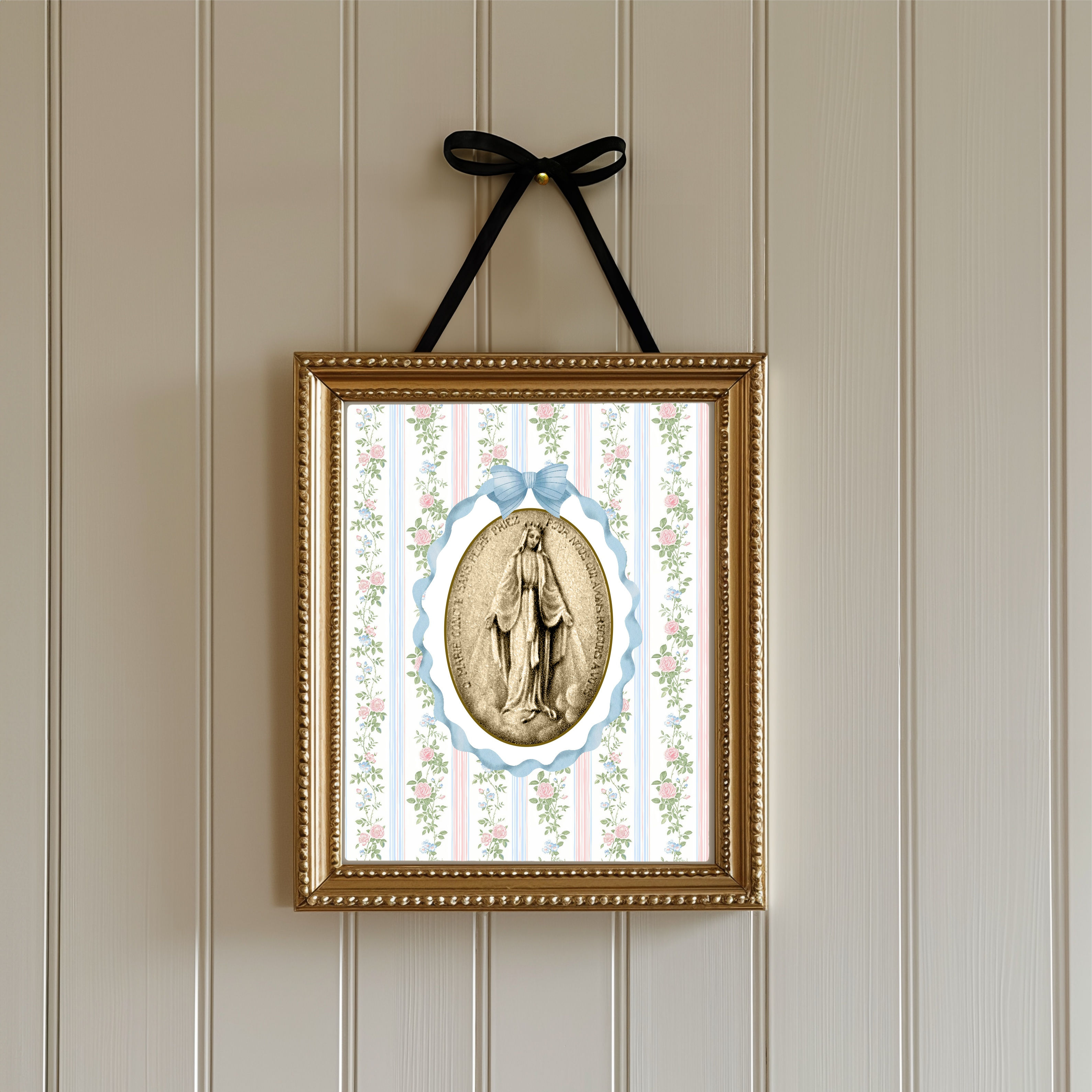 Miraculous Medal Mary's Rose Garden Catholic Nursery Print