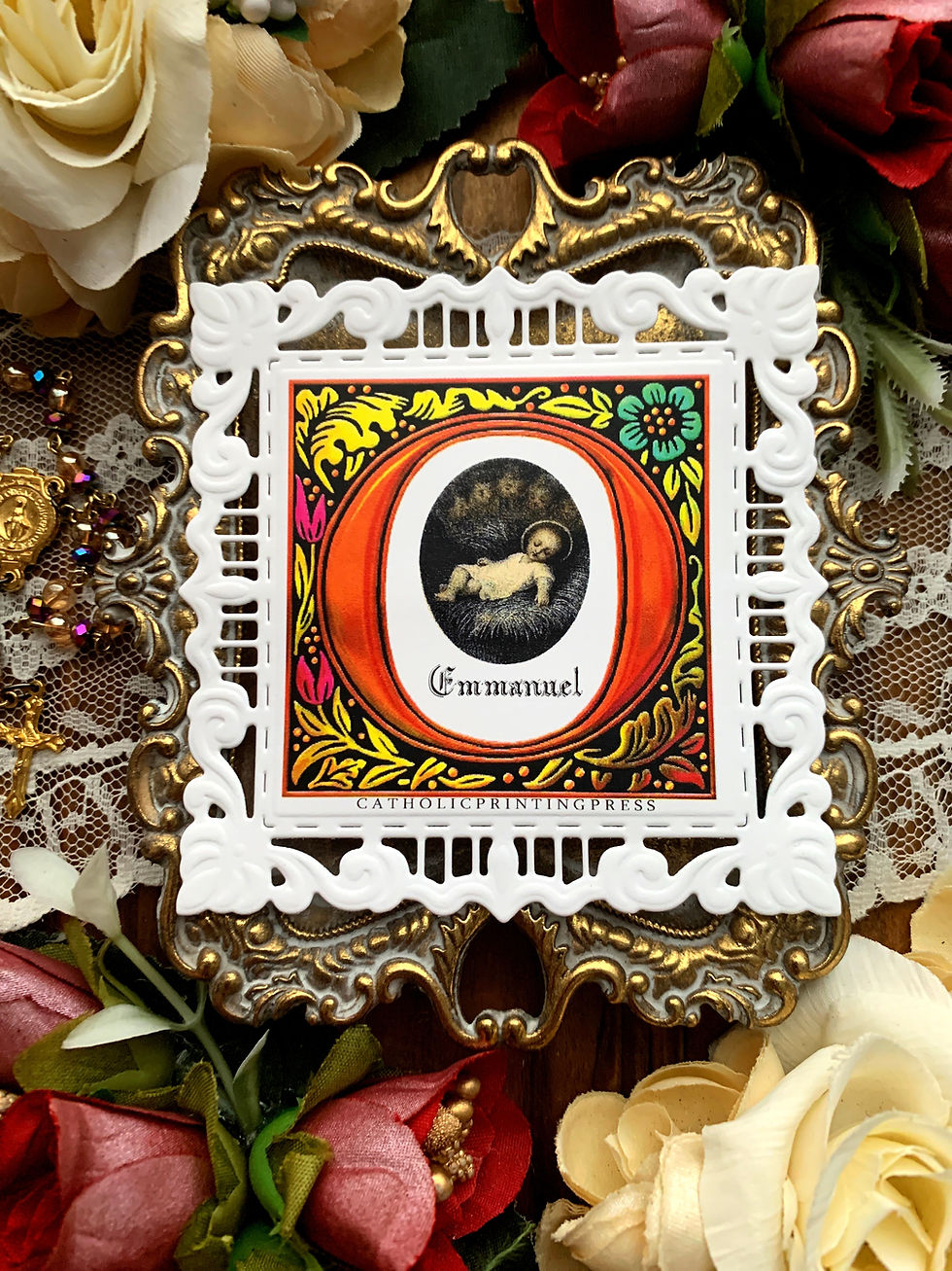 Thumbnail: O  Antiphons embossed paper lace card set