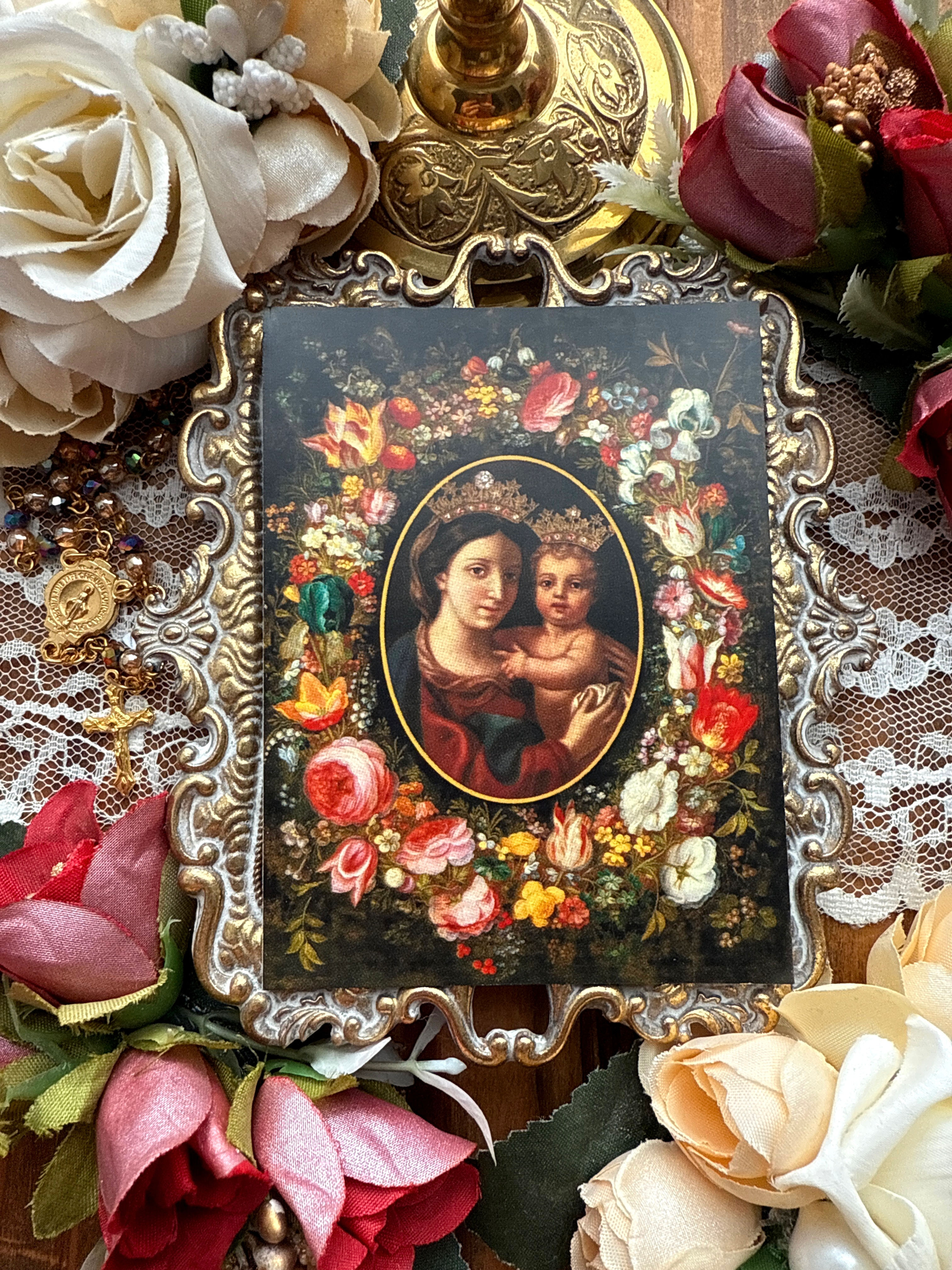 My Mother My Confidence in a Garland Catholic 3x4 Cards