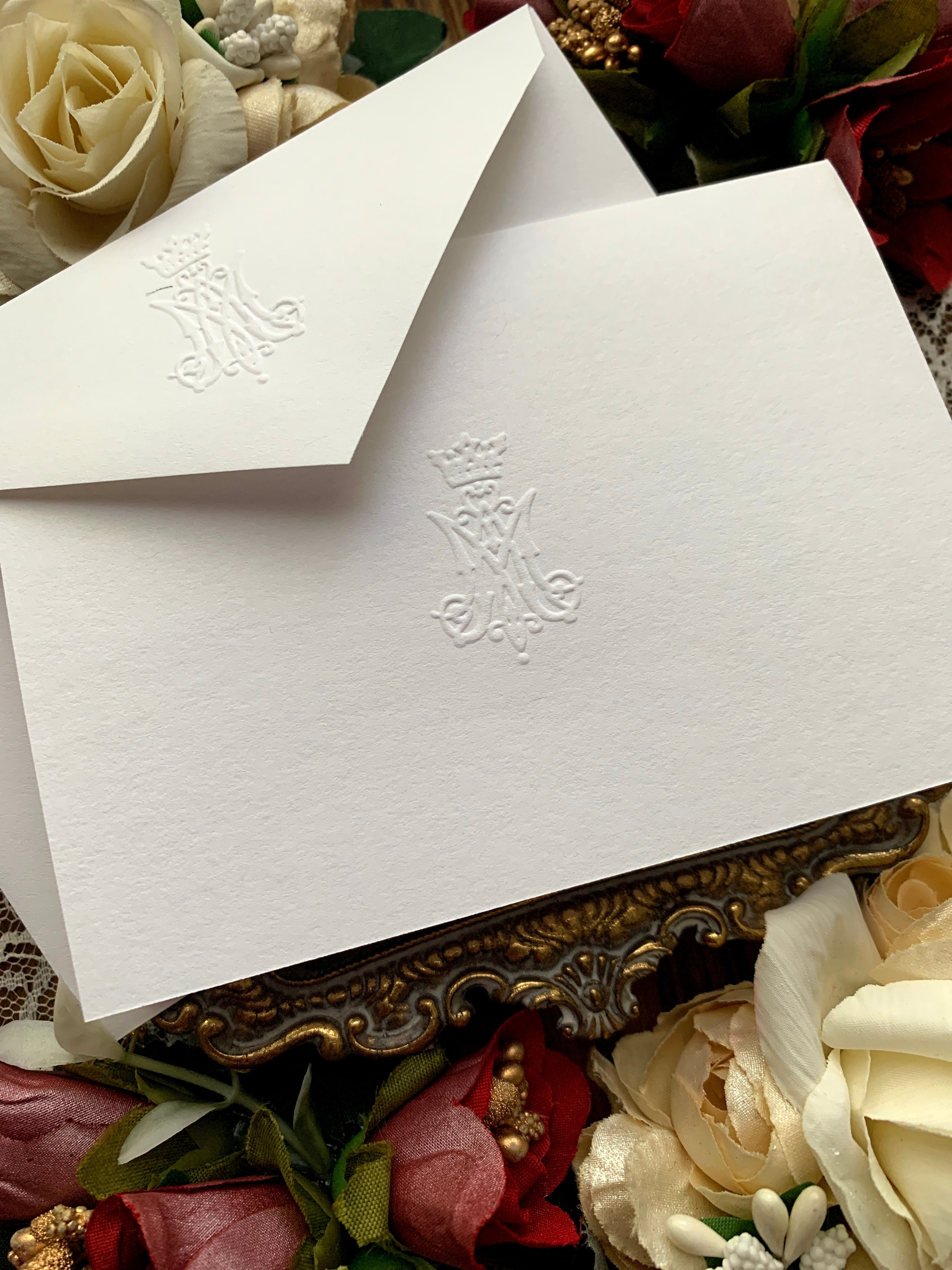 Auspice Maria 4 baronial folding greeting card