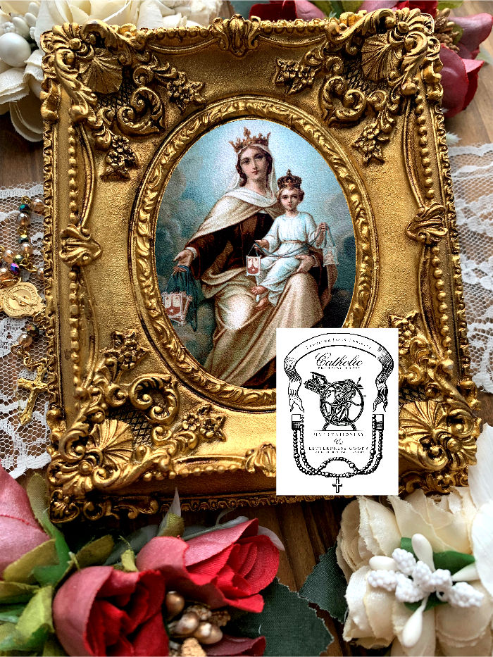 Our Lady of Mt Carmel Baroque Framed Catholic Art