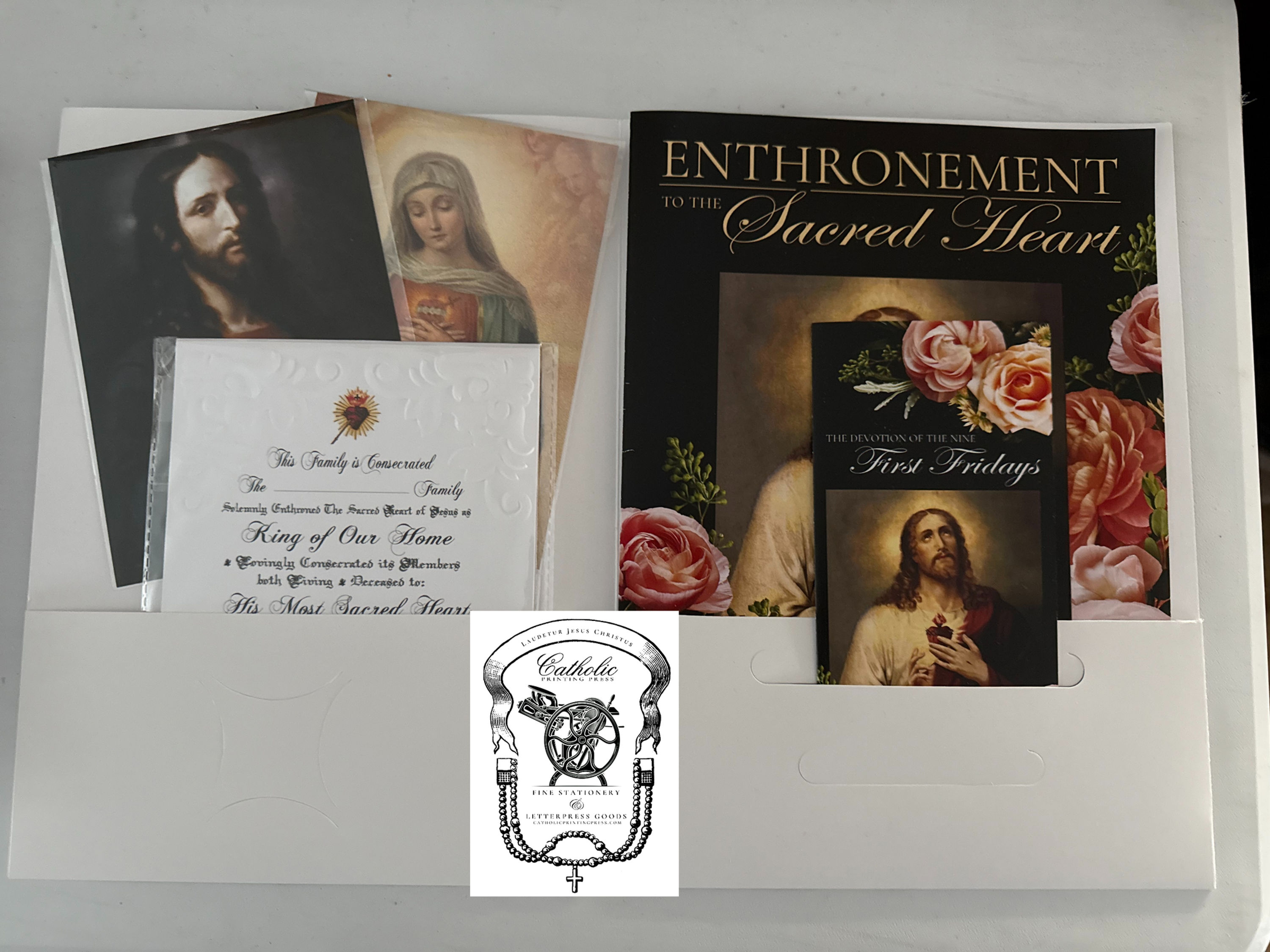 Traditional Catholic Sacred Heart Enthronement Consecration Kit Booklet
