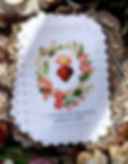 Thumbnail: 12 Promises of The Sacred Heart embossed paper lace holy cards