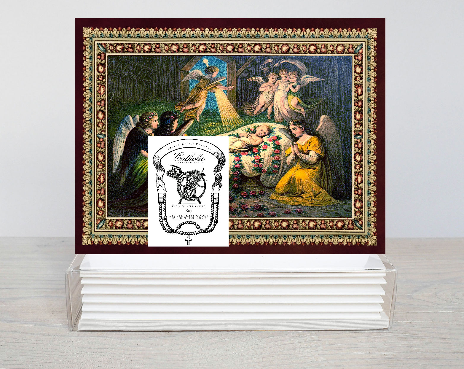 Angels in Adoration Catholic Christmas Greeting Card Box Set