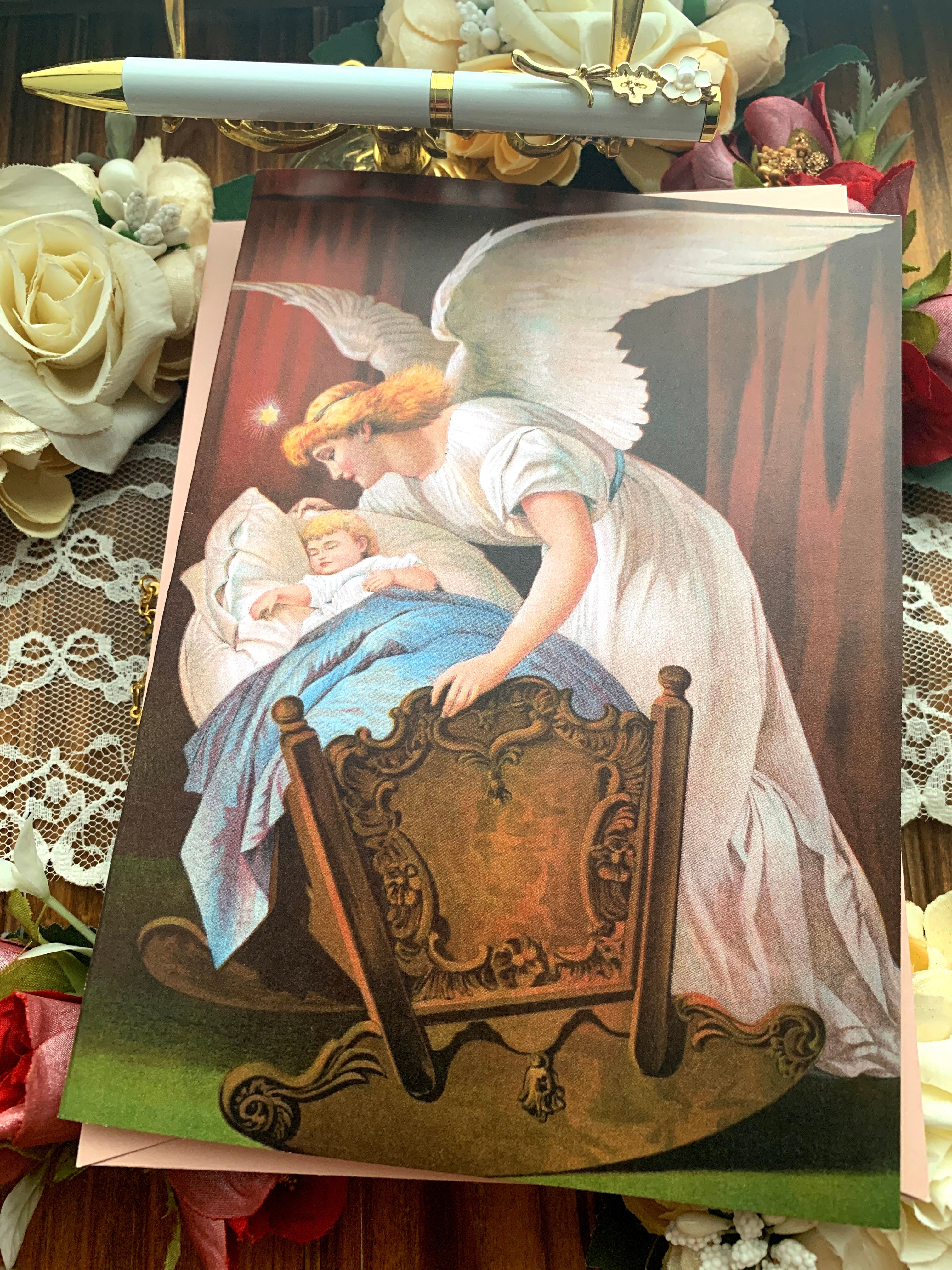 5x7 Guardian Angel Catholic Art Card