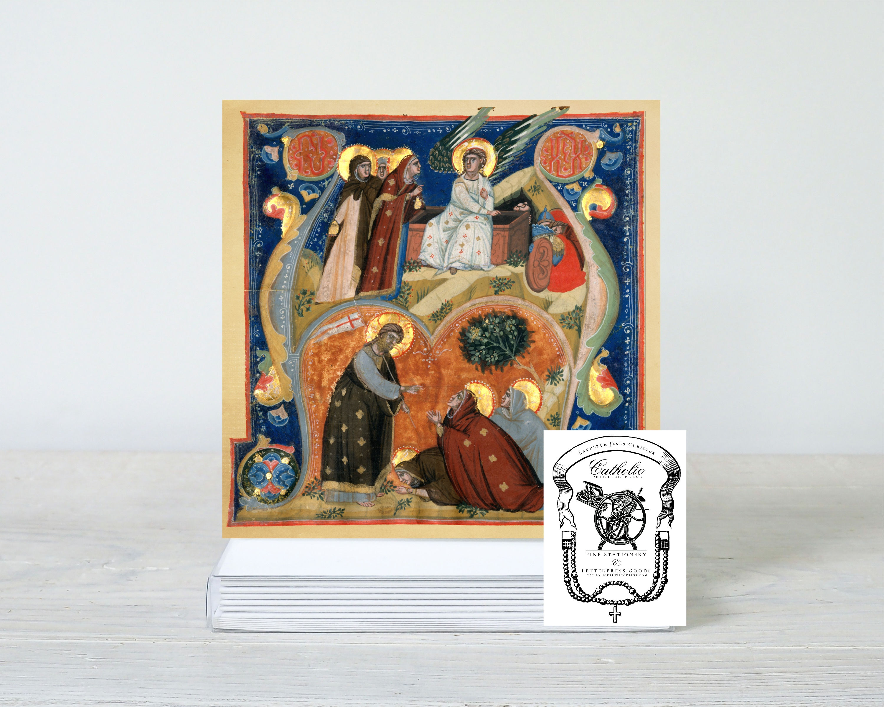 He is not here Medieval Easter Icon Catholic Greeting Card Box Set