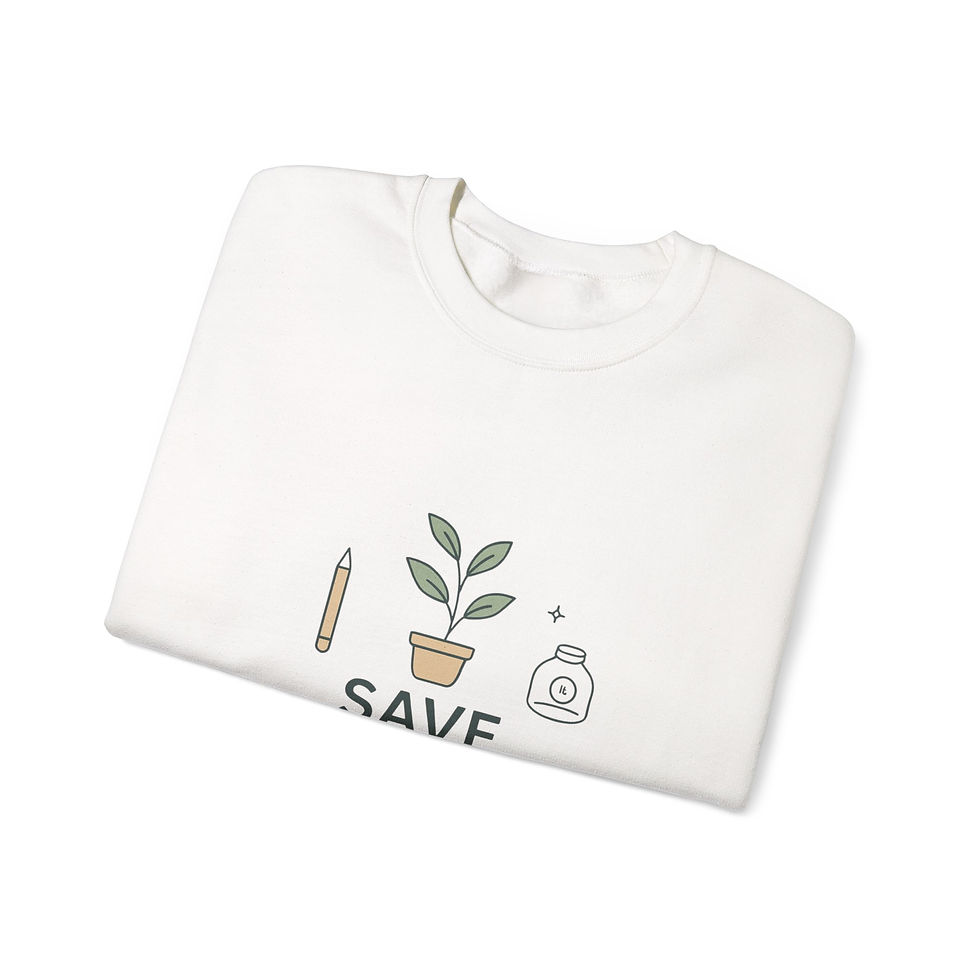 Thumbnail: Save Thrive Repeat Sweatshirt — Plant Lover Minimalist Crewneck