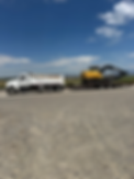 Hauling the excavator to a jobsite.