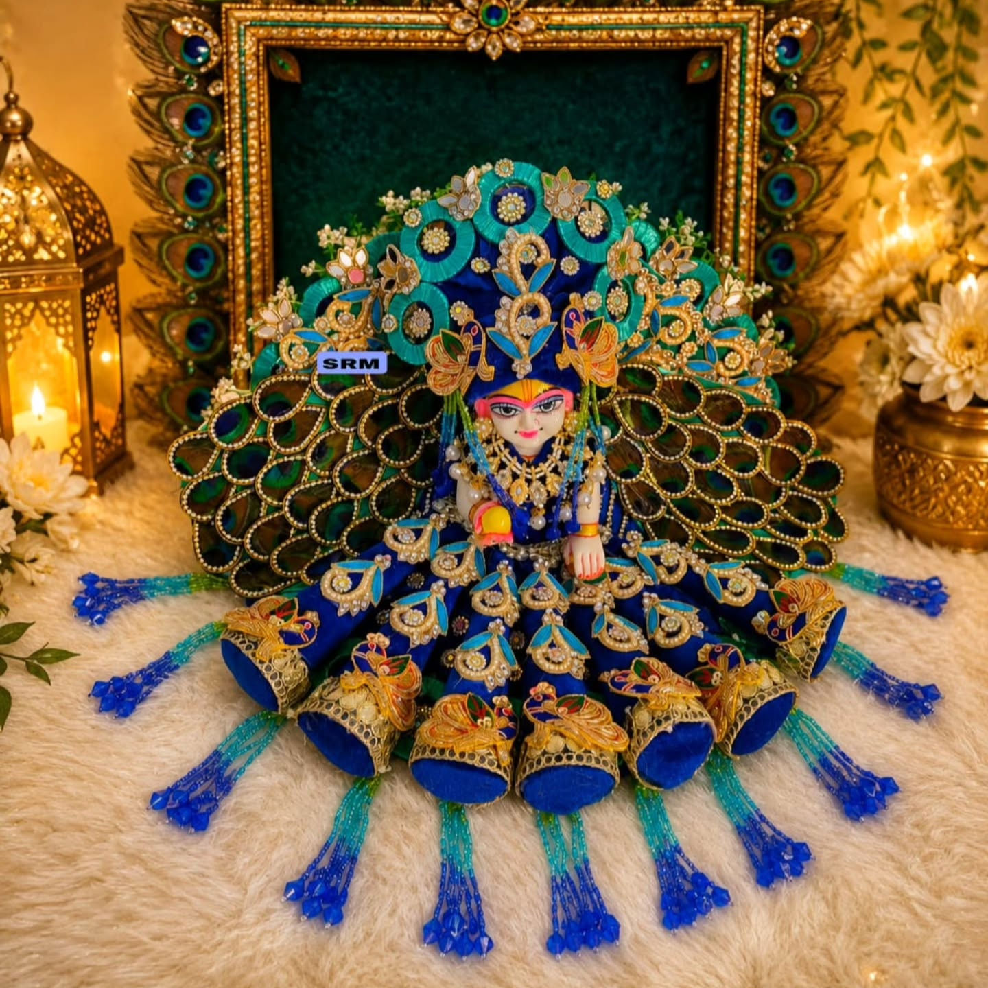 Luxe: Nandkishor Neelambara Poshak Set with pagdi and patka