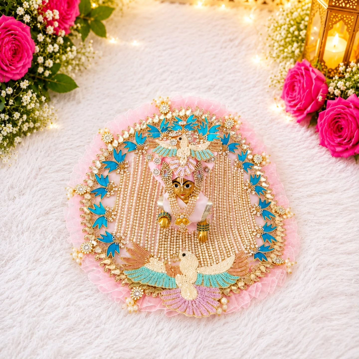 Luxe: Vihang Vatika Poshak set with choli, pagdi and patka