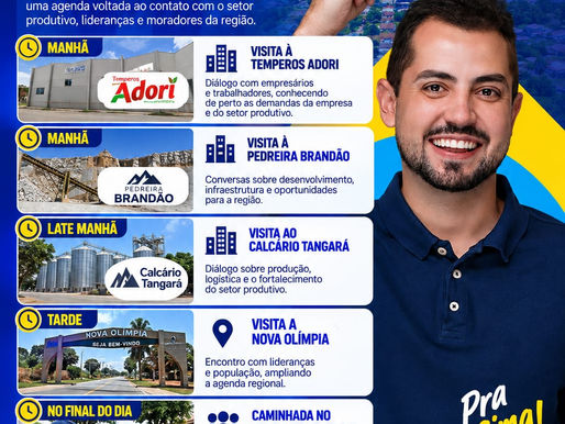 QUINTA-FEIRA DE AGENDA INTENSA ENTRE EMPRESAS, MUNICÍPIOS E COMUNIDADES