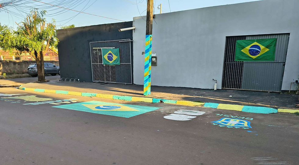 Pintura realizada ma Vila Nazaré, em Tangará da Serra