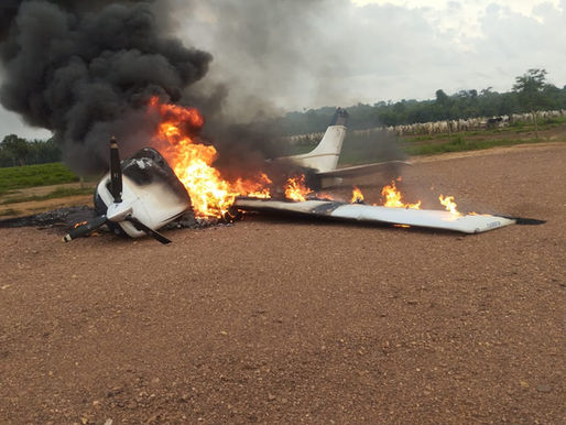 Operação integrada intercepta aeronave suspeita de tráfico de drogas na zona rural de Juara