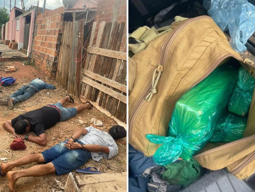 PM PRENDE 3 TRAFICANTES COM 9,5 QUILOS DE MACONHA EM MT