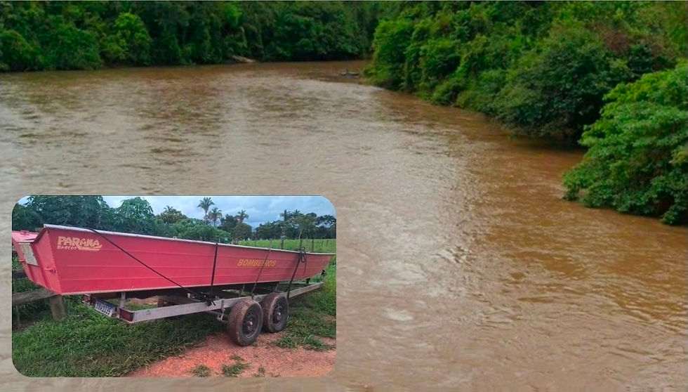 Barco virou no rio Sepotuba