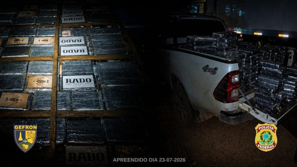 Operação entre GEFRON-MT e Polícia Federal apreende mais de 1,5 tonelada de cocaína e causa prejuízo de R$ 38,6 milhões ao crime organizado
