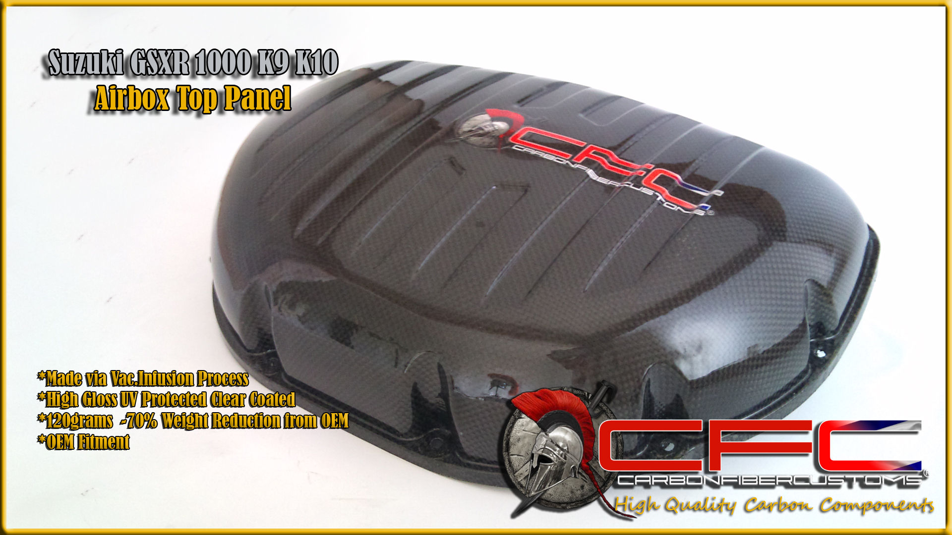 GSXR 1000 K9 K10+ Carbon Fiber Airbox Top Panel