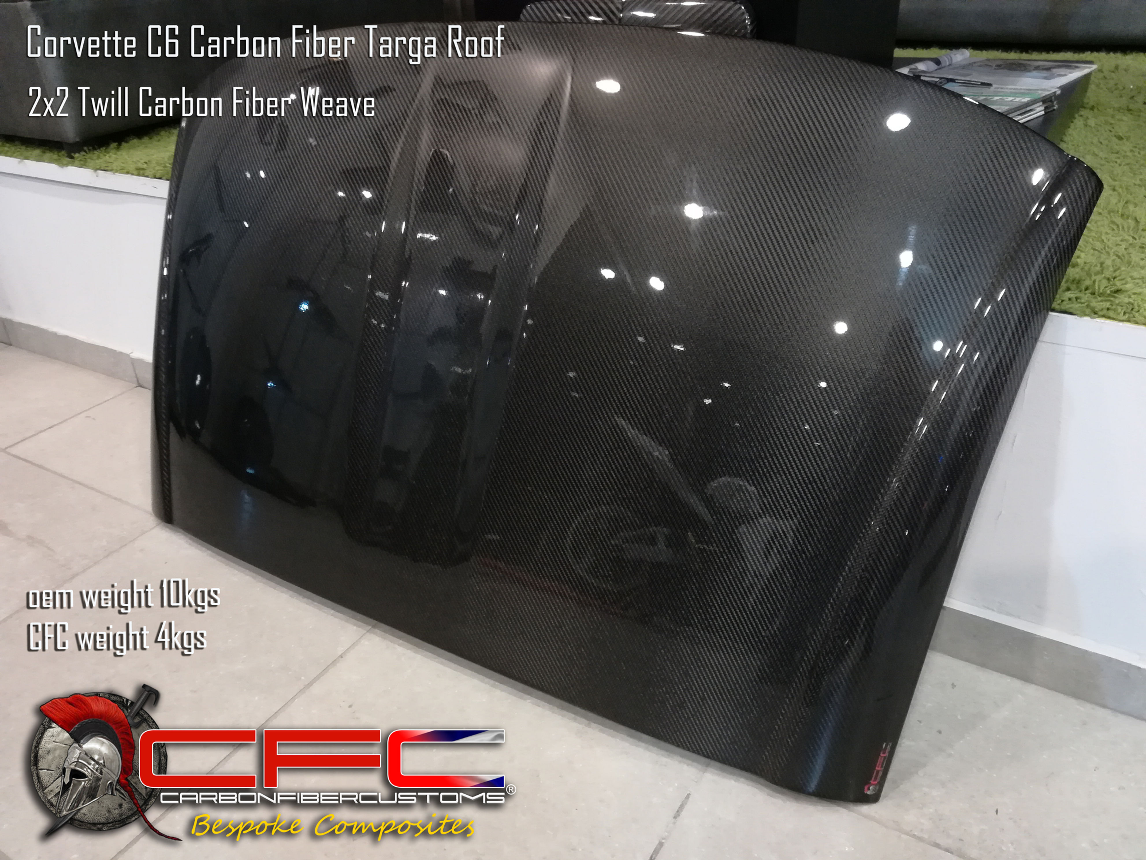 Corvette C6 CFC Carbon Fiber Targa Roof Replacement