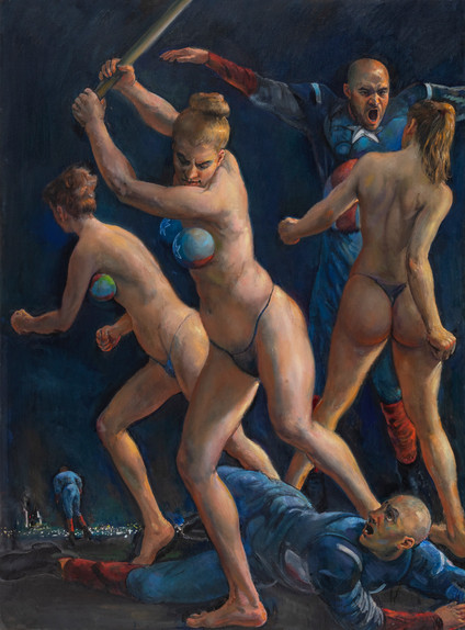 Woman Worrior 2. 55"x82" 2020