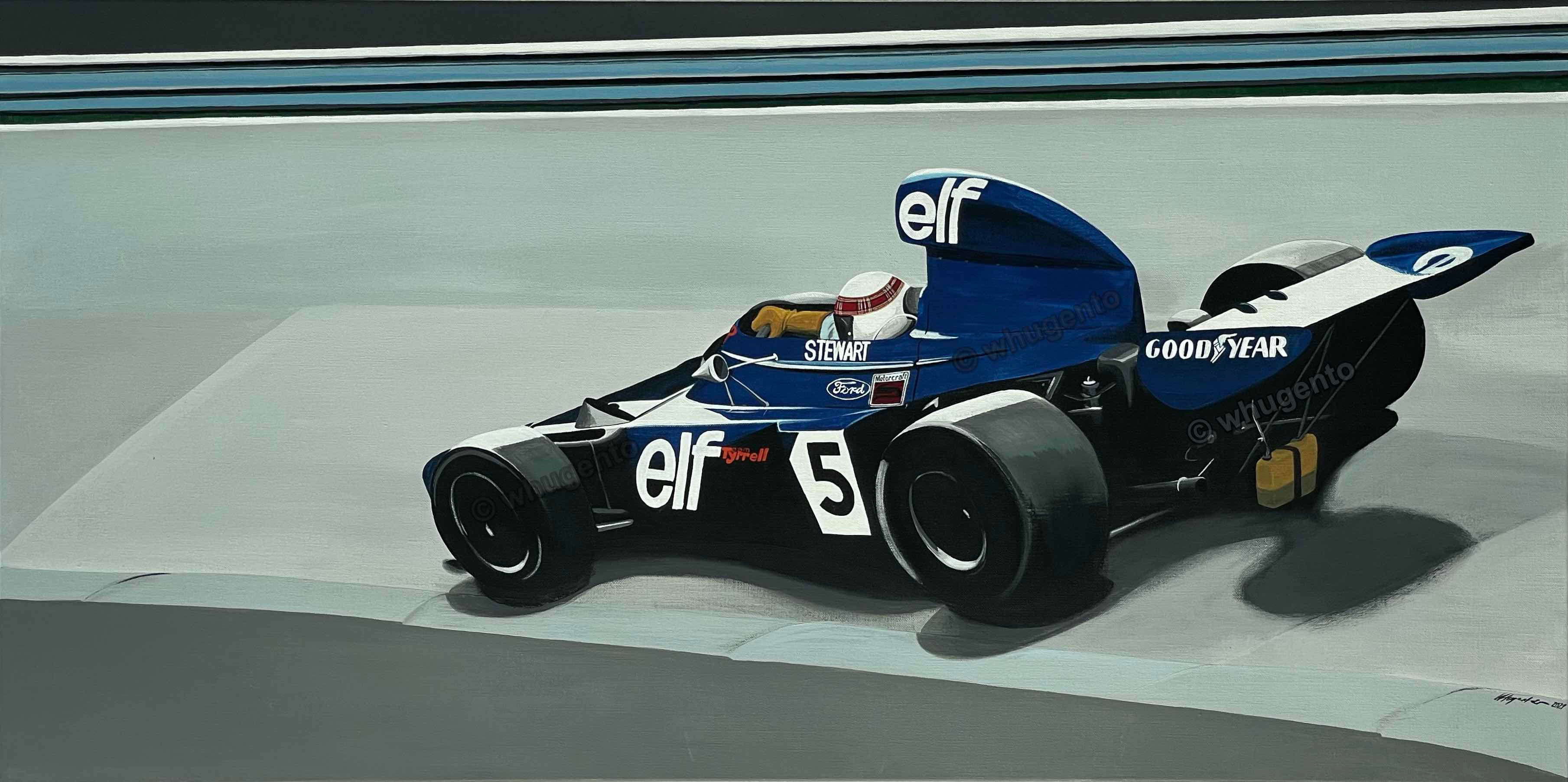 Jackie Stewart - 65*105cm - Acryl auf Leinwand