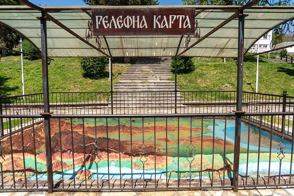 The relief map of Bulgaria in Dryanovo