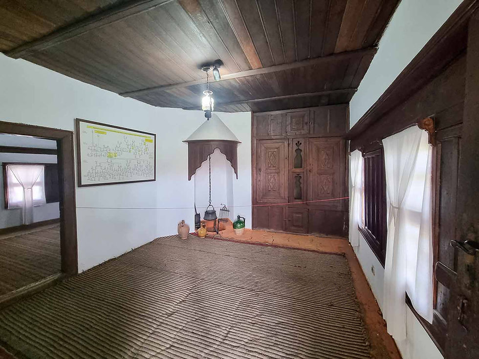 Ethnographic exposition on the second floor of Raina Knyaginya's native house-museum in the city of Panagyurishte