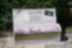 A bench in front of the historical ossuary church "Sveta Nedelya" in the town of Batak