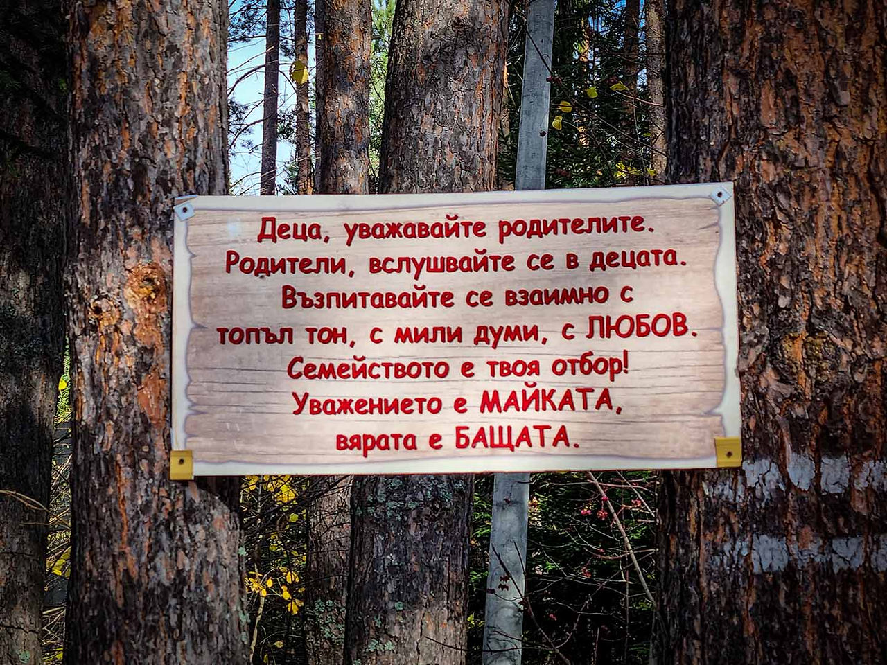 Табела на летовище Розовски вриз, село Розово, Брацигово, Родопи