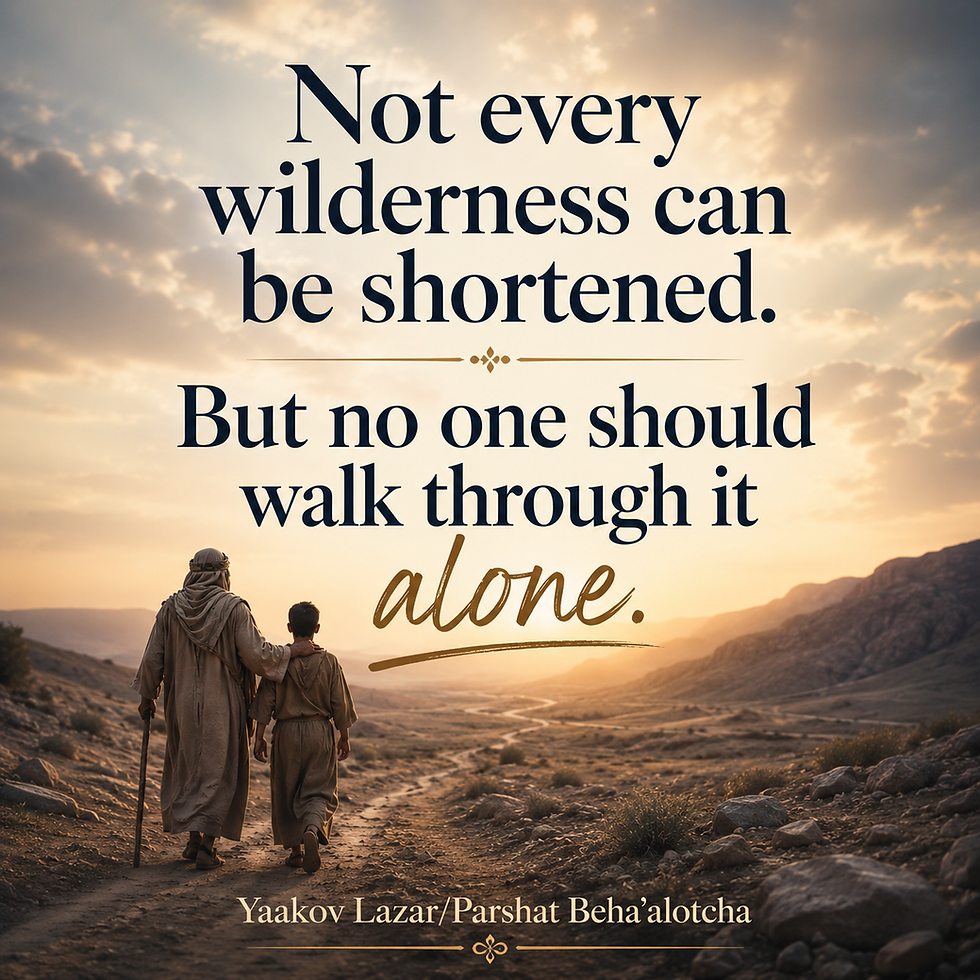 Parshat Beha’alotcha: Carrying the Light Through the Wilderness
