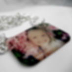resin photo necklace