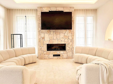 Perisher Stone Fireplace