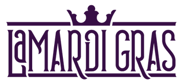 Lamardi Gras horizontal one color badge.