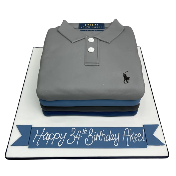 Luxurious and stylish Ralph Lauren Polo Shirts themed cake with iconic detailing and intricate design, perfect for fashion enthusiasts and special celebrations.