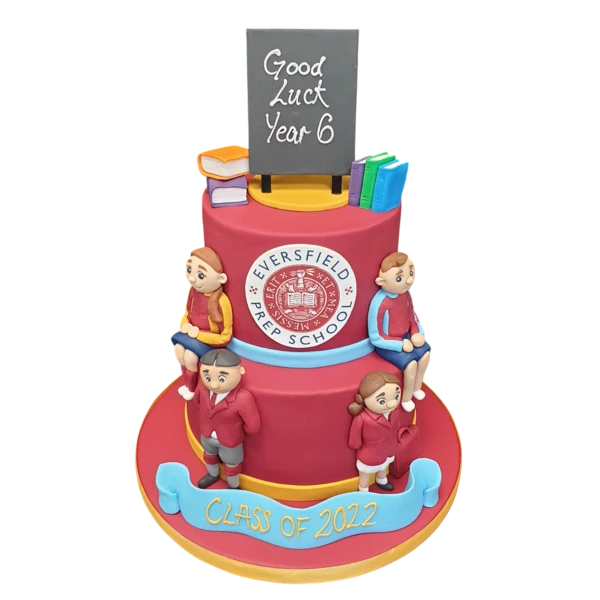 Celebrate the end of Year 6 with a beautifully decorated school leavers cake, perfect for commemorating this special milestone in the UK.