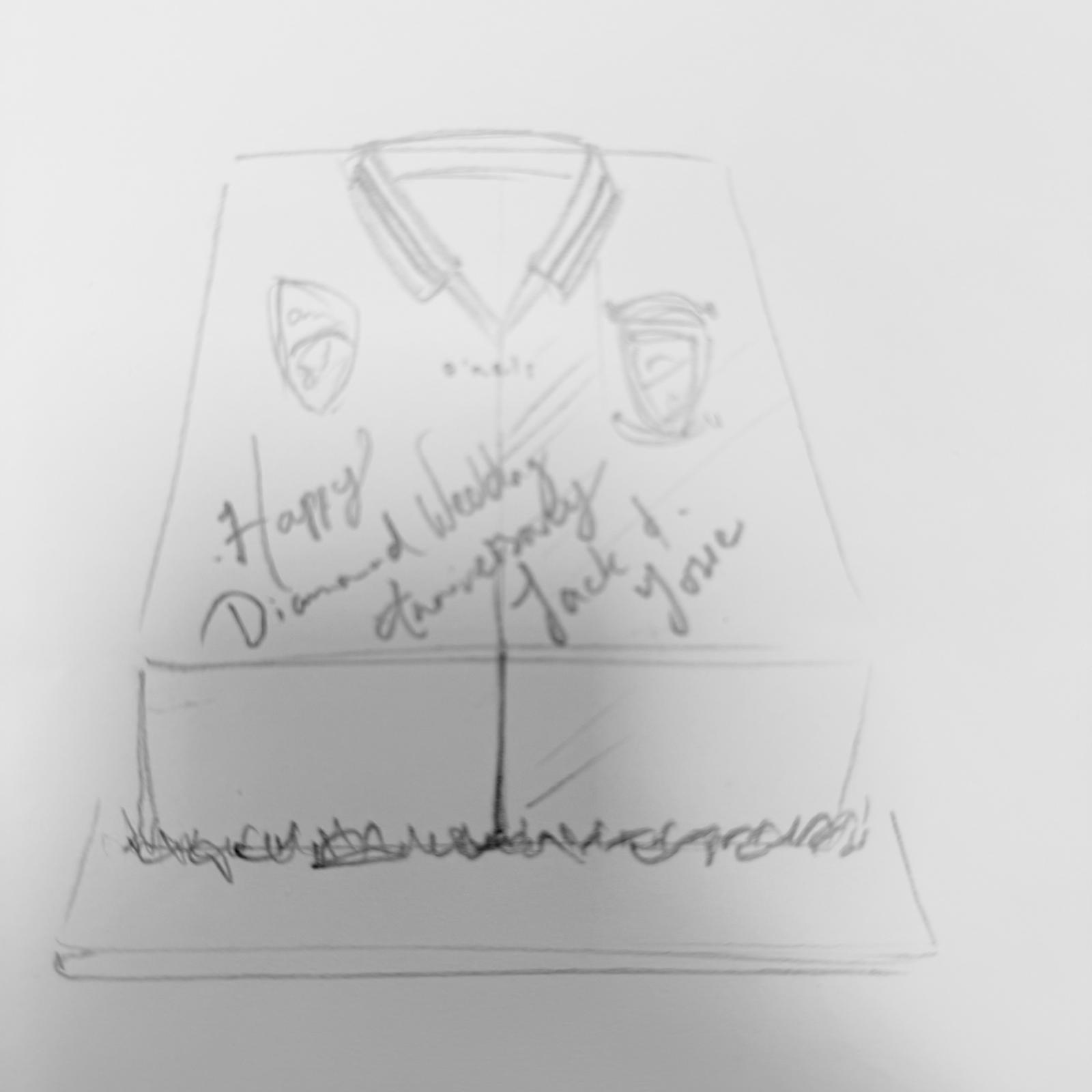 Bespoke single-tier white celebration cake with elegant piping and "Just for you!" message, Solihull, West Midlands.