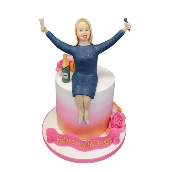 A beautifully decorated celebration cake with colourful frosting and sprinkles, perfect for any special occasion in UK.
