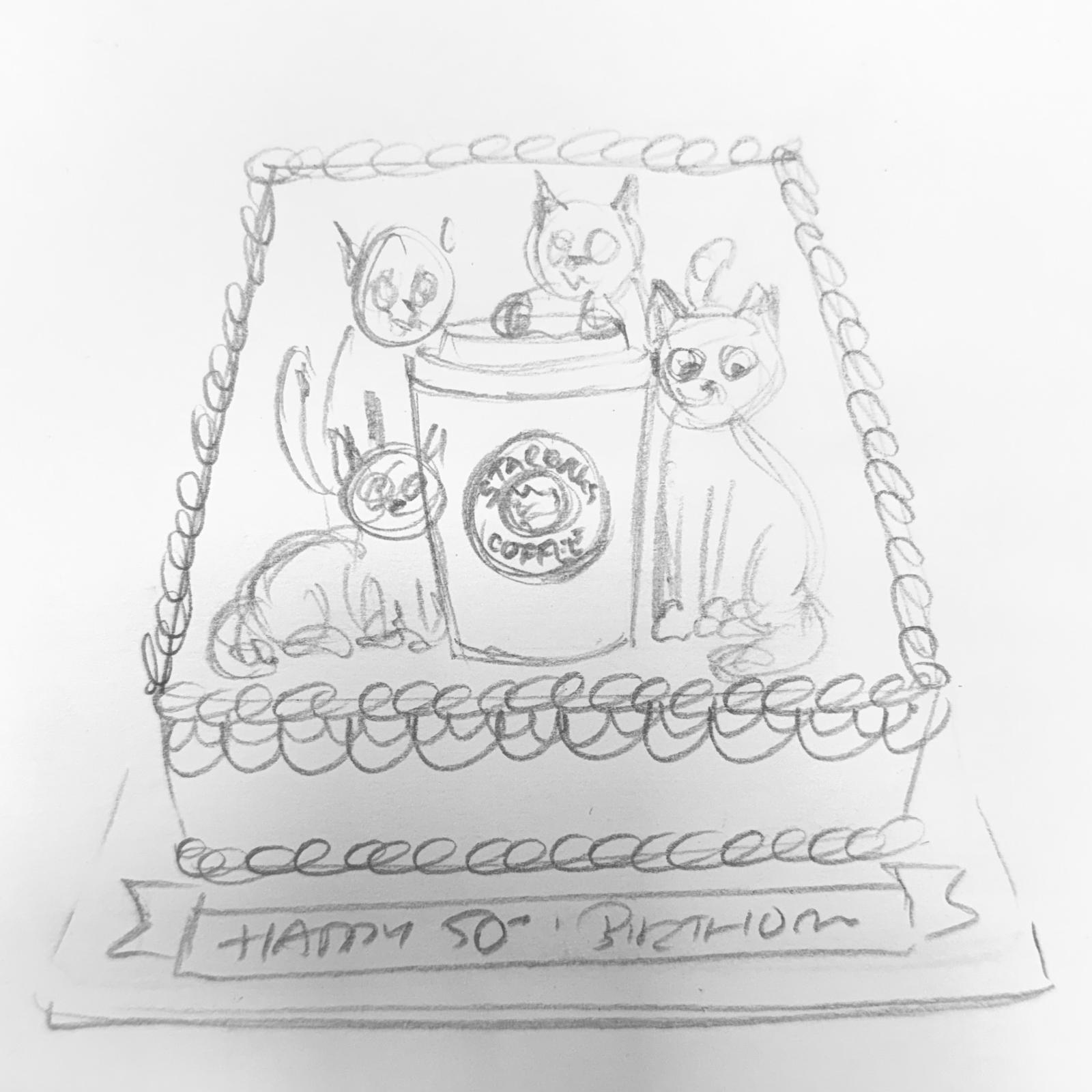 Bespoke celebration cake with intricate floral icing design, personalized message, in Solihull, West Midlands.