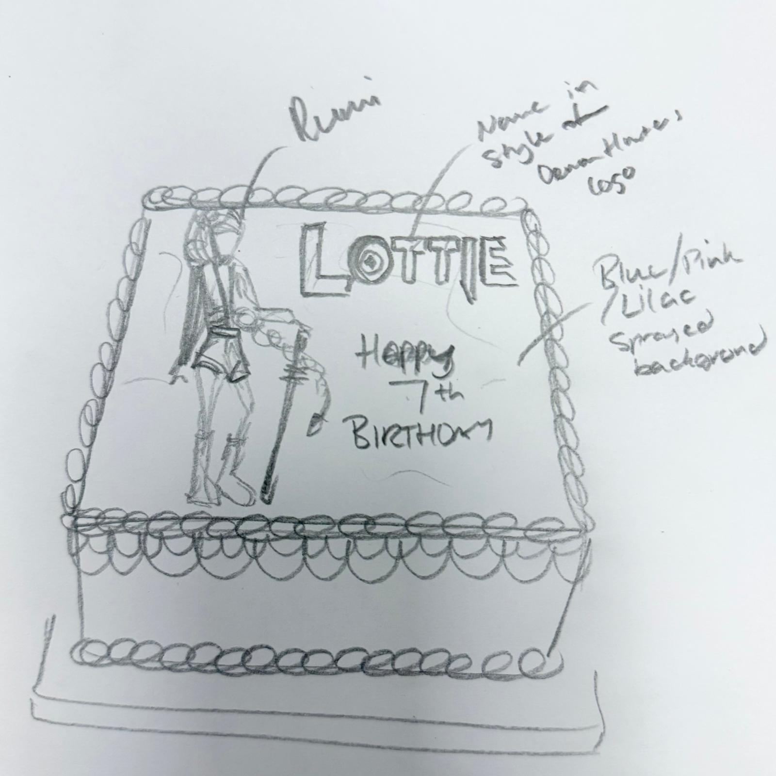 Bespoke celebration cake with intricate floral icing design, personalized message, crafted in Solihull, West Midlands.