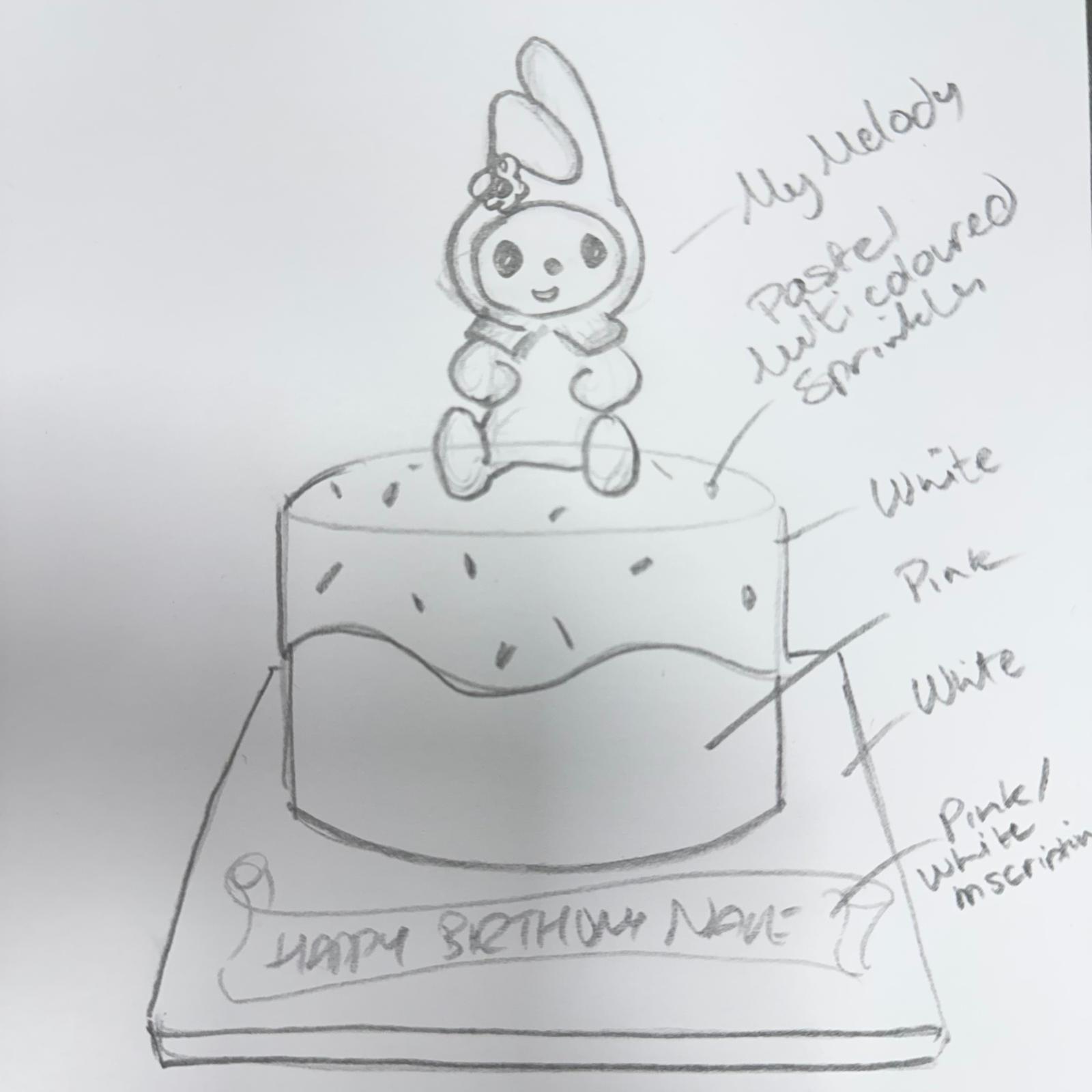 Bespoke cake with intricate floral icing and gold accents for celebration in Solihull, West Midlands.