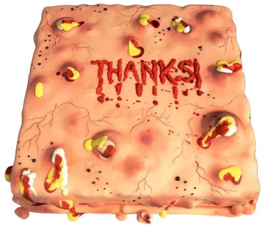 Bespoke celebration cake in Solihull, West Midlands with white icing and black and brown leopard print spots.