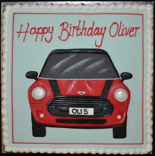 Bespoke square celebration cake with mini tiers, decorated in white and gold accents, Solihull, West Midlands.